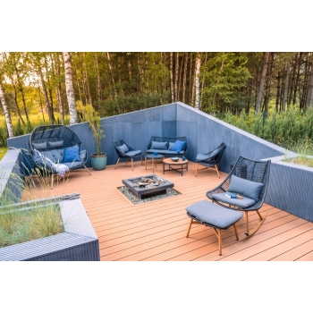 Scaun balansoar HELSINKI cu suport pentru picioare